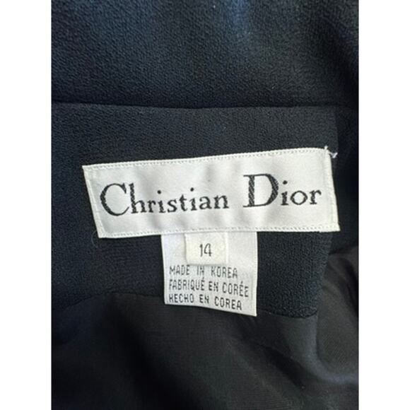 "CHRISTIAN DIOR" VINTAGE Black Blazer and Pant Set SZ 14 Business Professional - Picture 10 of 16